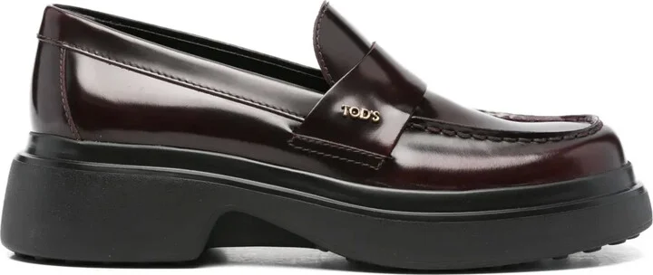 Leather Platform Loafers