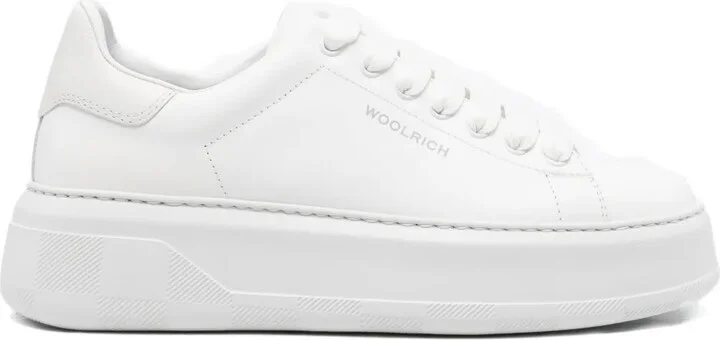 Leather Platform Low-Top Sneakers