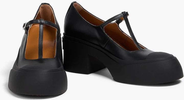 Leather platform Mary Jane pumps - Image 2