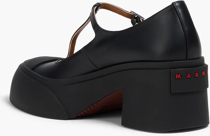 Leather platform Mary Jane pumps - Image 3