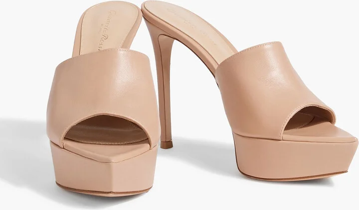 Leather platform mules - Image 2