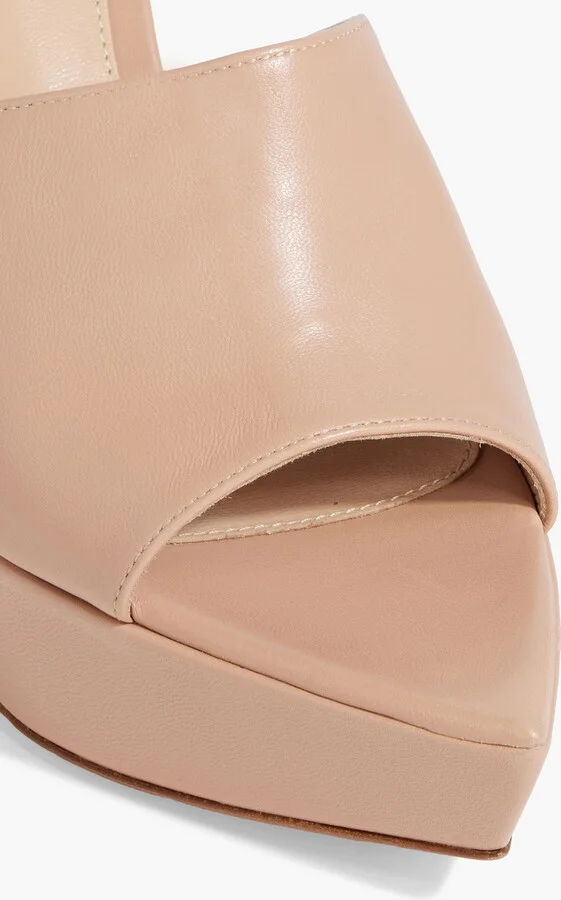 Leather platform mules - Image 4