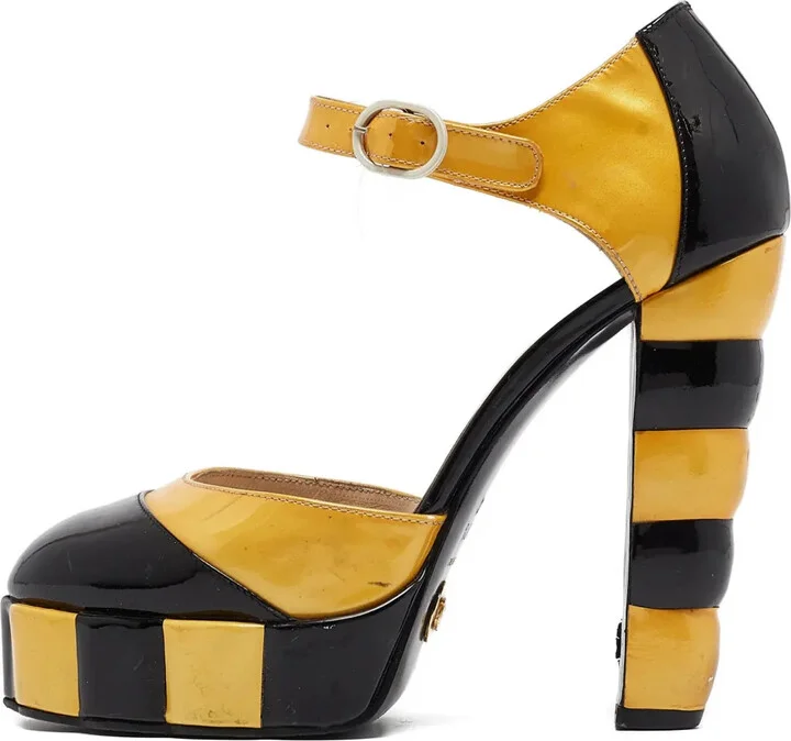 Leather Platform Pumps