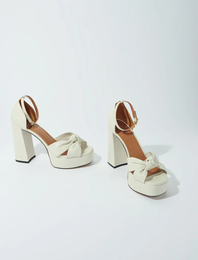 Leather platform sandals - Image 2