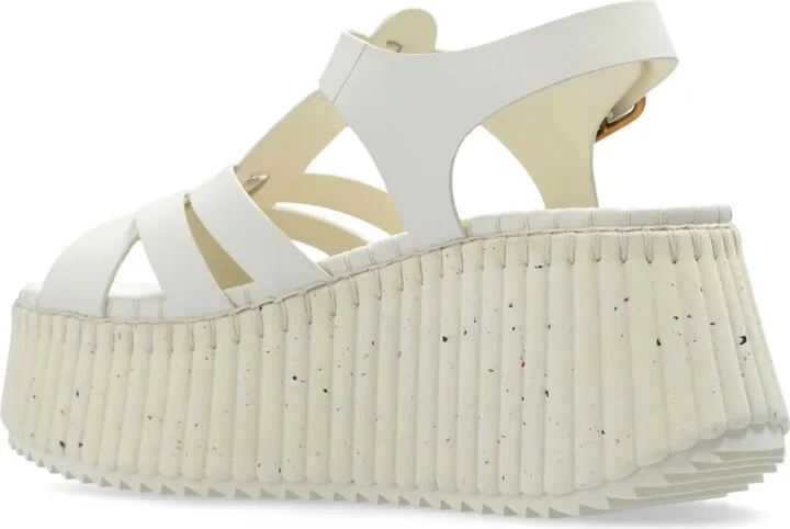 Leather Platform Sandals - Image 5
