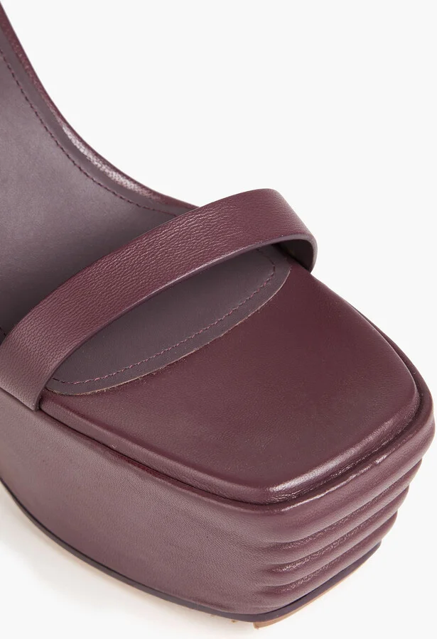 Leather platform sandals - Image 4