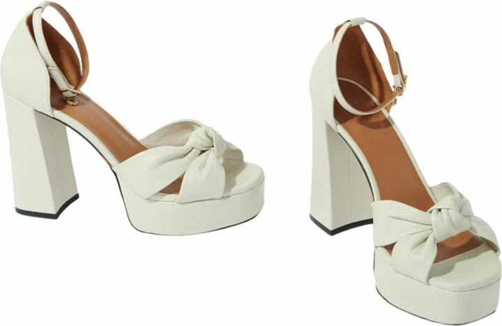 Leather platform sandals - Image 3