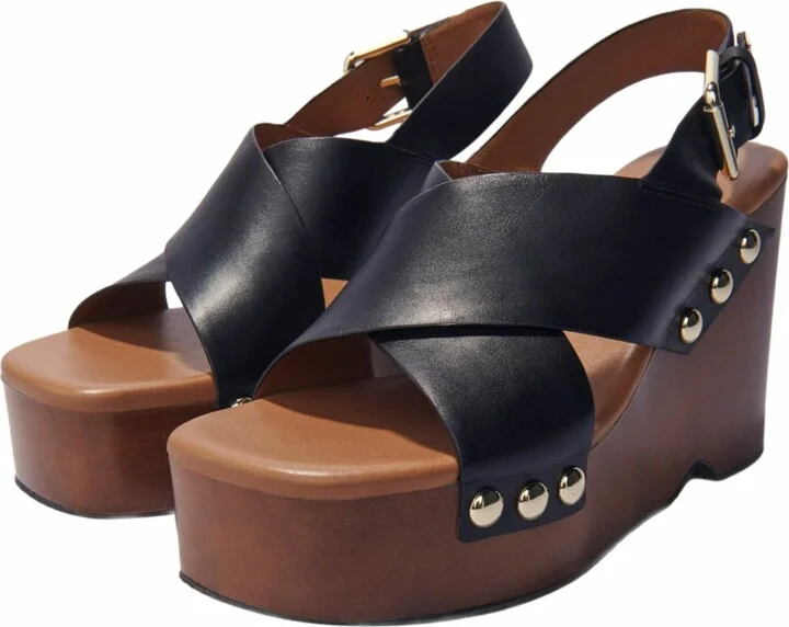 Leather platform sandals - Image 2