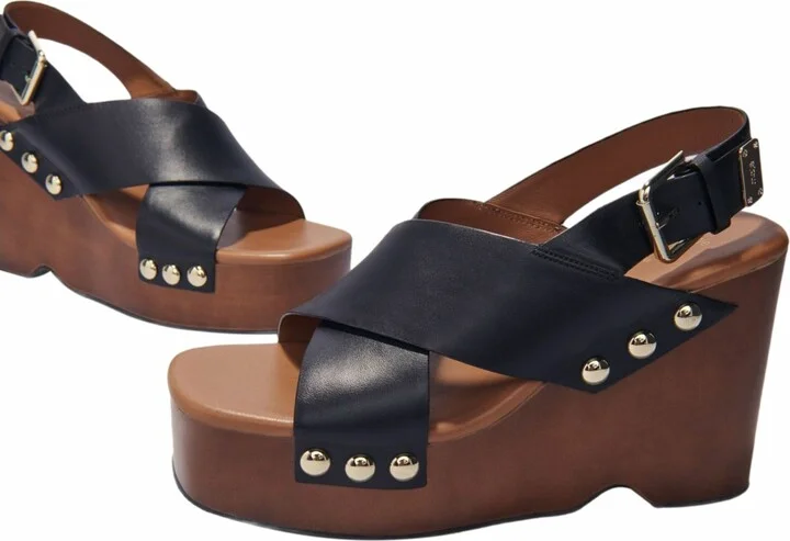Leather platform sandals - Image 4