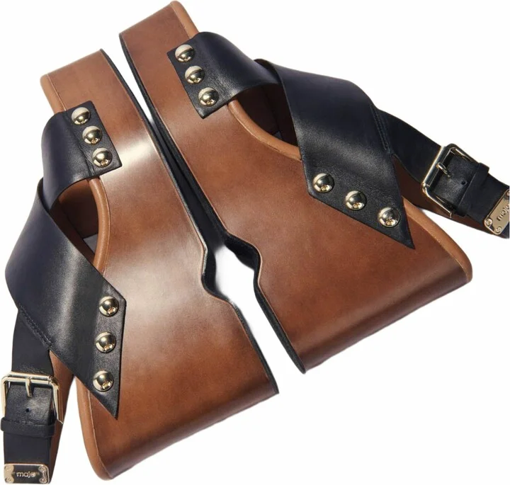 Leather platform sandals - Image 6
