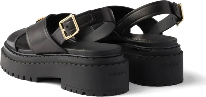 Leather Platform Sandals - Image 3