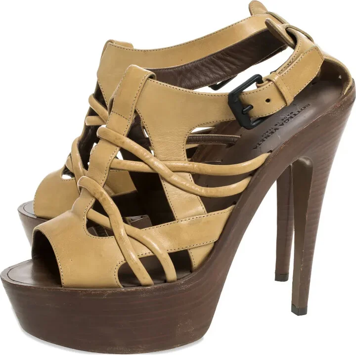 Leather Platform Sandals - Image 3