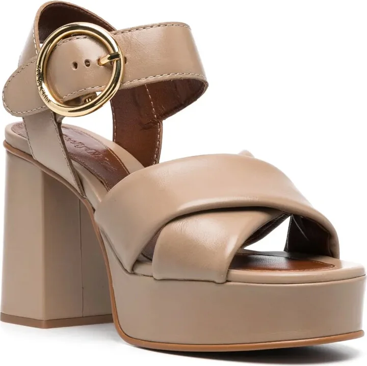 Leather Platform Sandals - Image 2