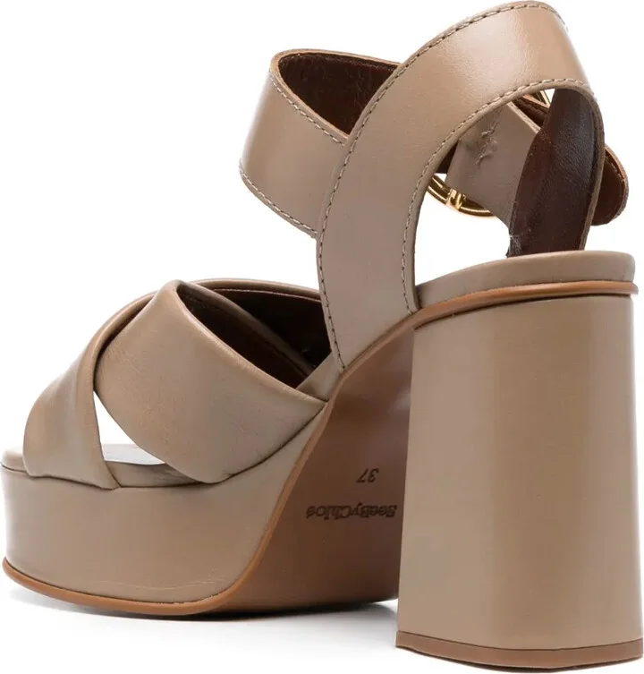 Leather Platform Sandals - Image 3