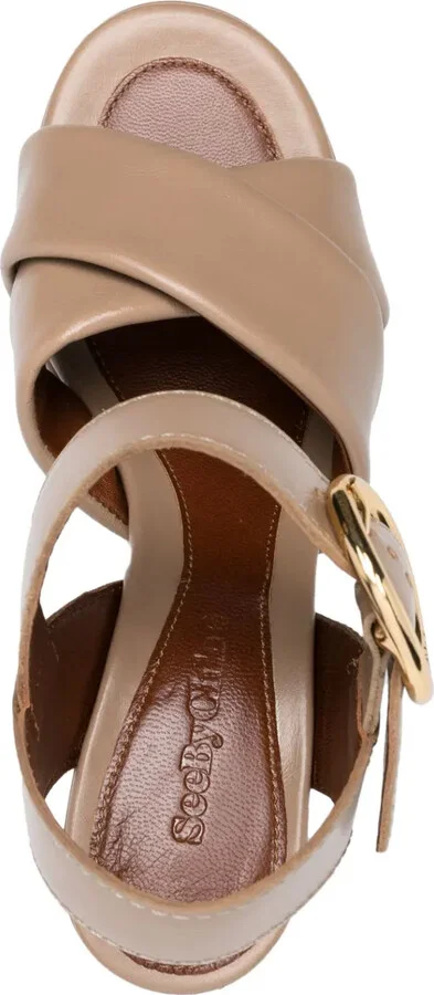 Leather Platform Sandals - Image 4