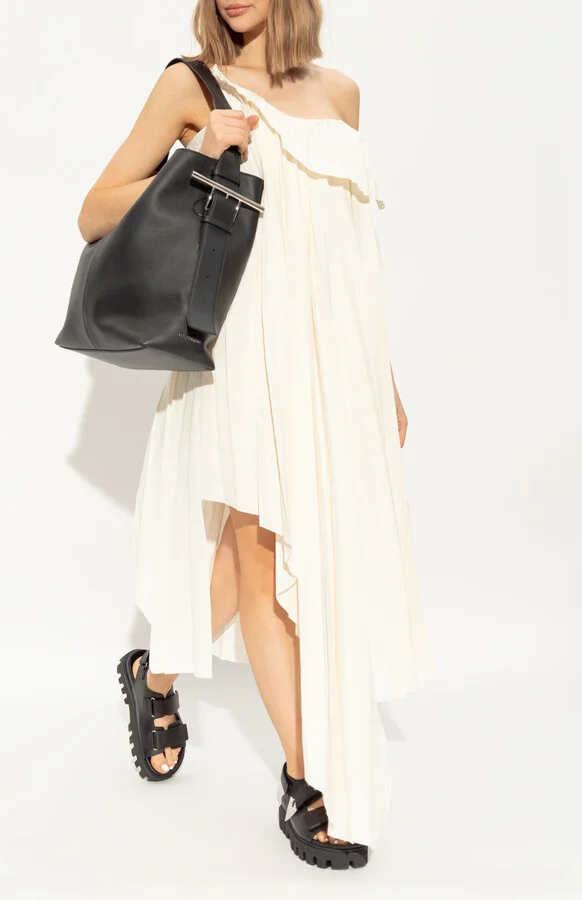 Leather Platform Sandals, , - Black - Image 2