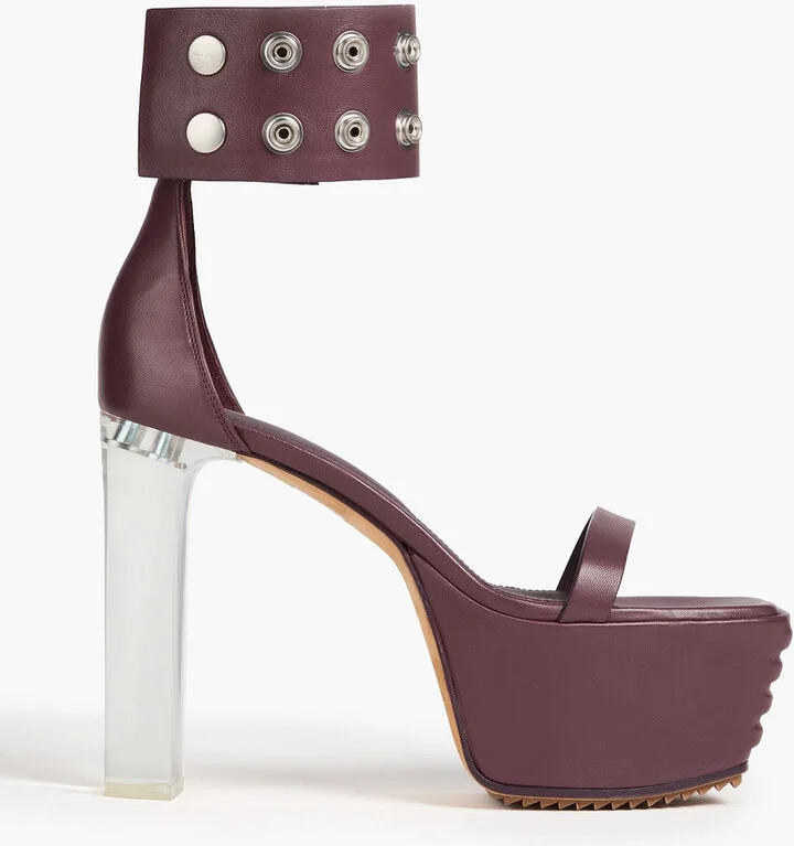 Leather platform sandals