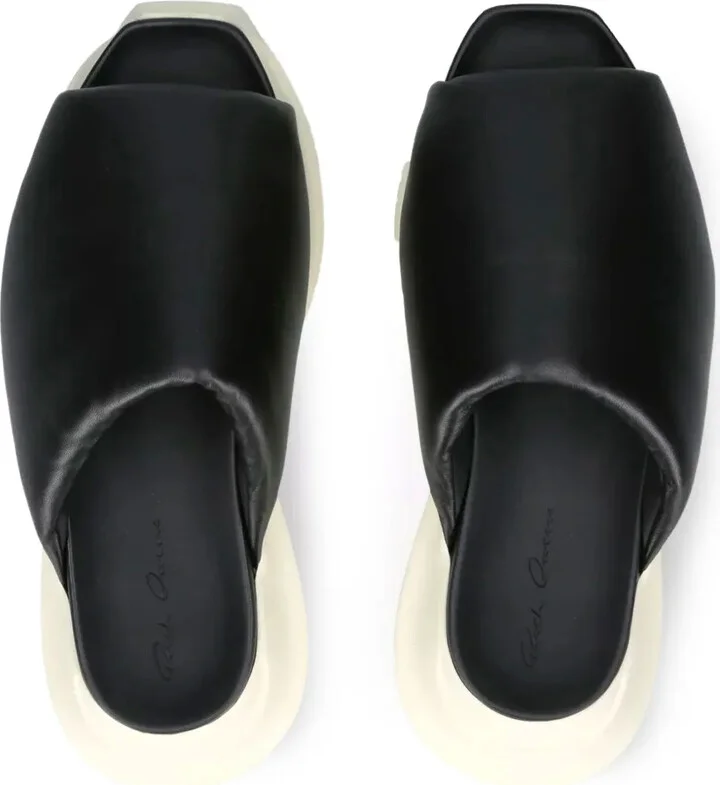 Leather Platform Slides - Image 3