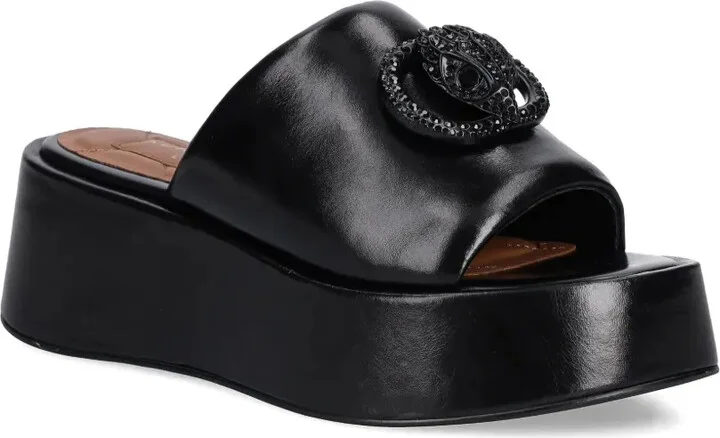 Leather Platform Slides - Image 2