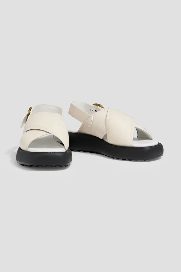 Leather platform slingback sandals - Image 2