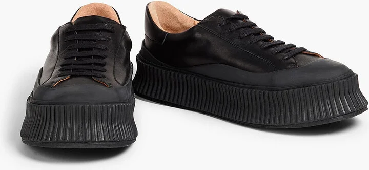 Leather platform sneakers - Image 2
