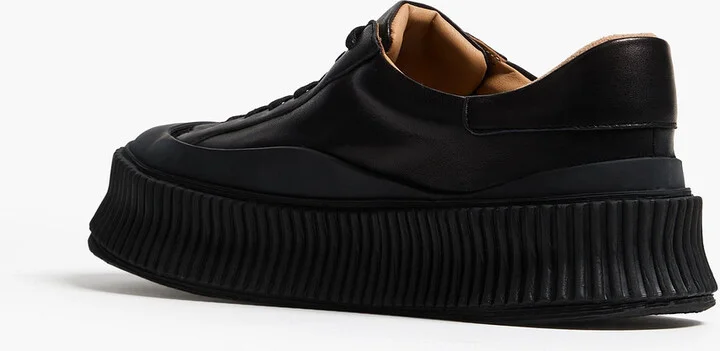 Leather platform sneakers - Image 3
