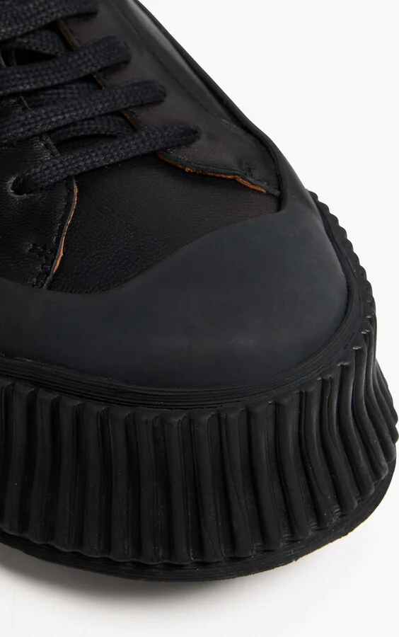 Leather platform sneakers - Image 4