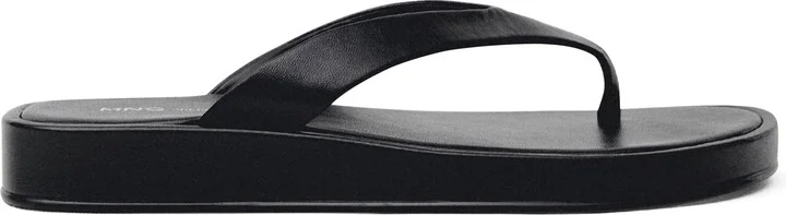 Leather Platform Wedge Flip Flop - Image 2