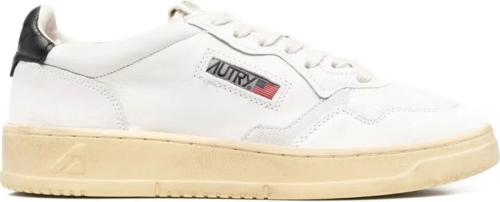 Leather Plow-Top Sneakers