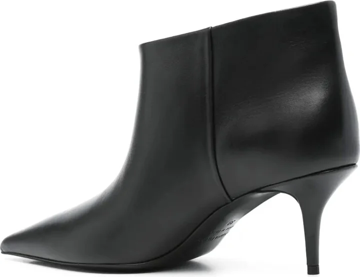 Leather Pointed Ankle Boots - Image 3
