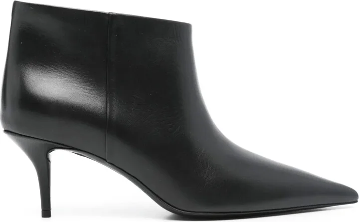 Leather Pointed Ankle Boots