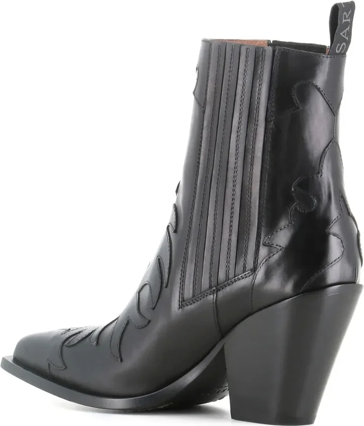 Leather Pointed-Toe Boots - Image 4