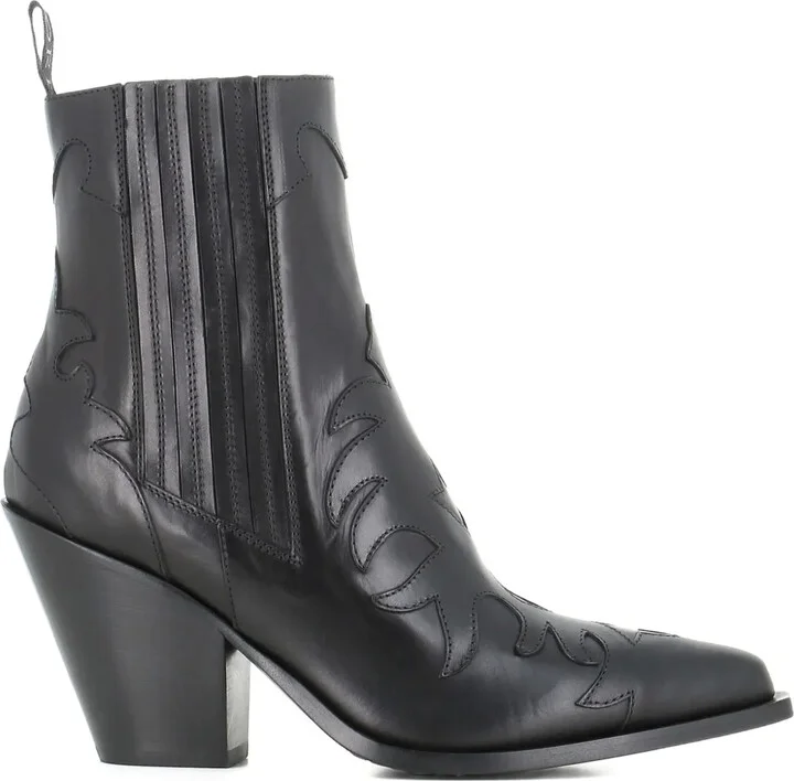 Leather Pointed-Toe Boots