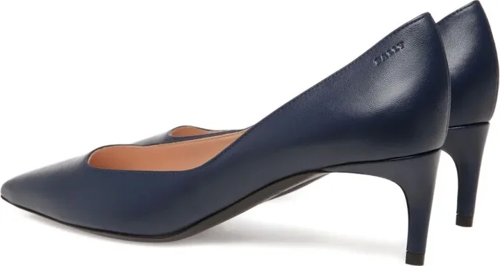 Leather Pointed-Toe Heeled Pumps - Image 4