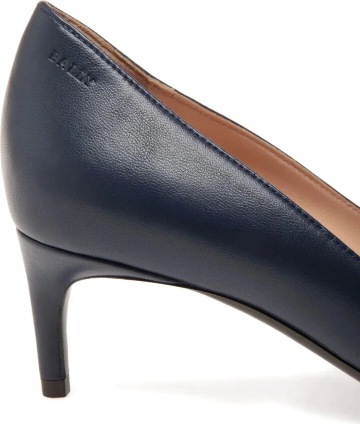 Leather Pointed-Toe Heeled Pumps - Image 5
