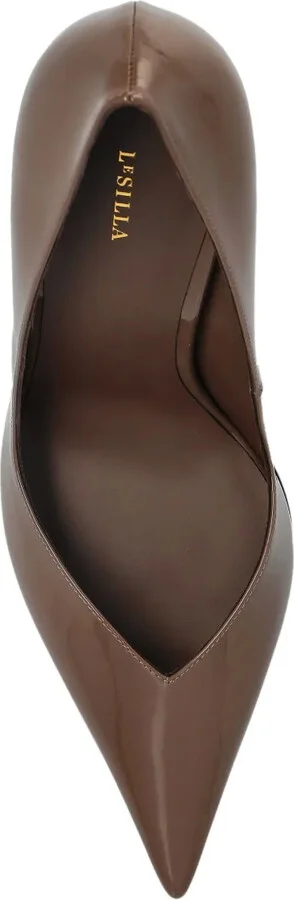 Leather Pointed-Toe Heeled Pumps - Image 3