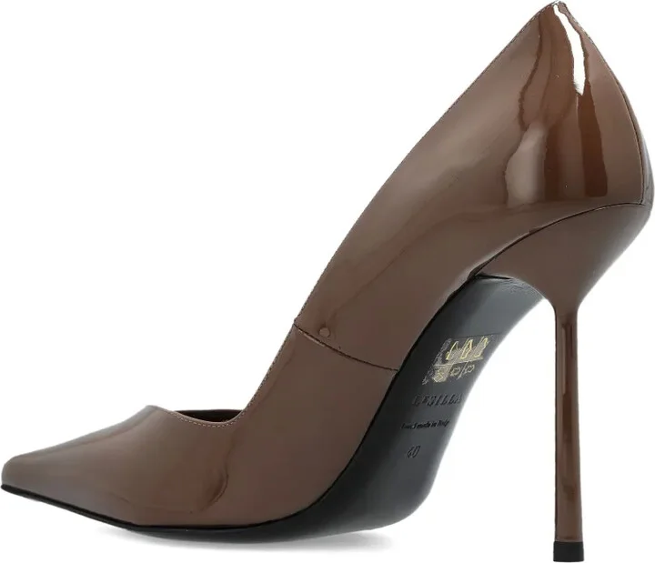 Leather Pointed-Toe Heeled Pumps - Image 4