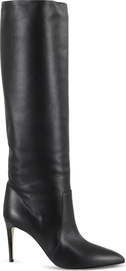 Leather Pointed-Toe Knee-High Boots