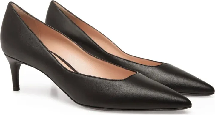 Leather Pointed-Toe Pumps - Image 2