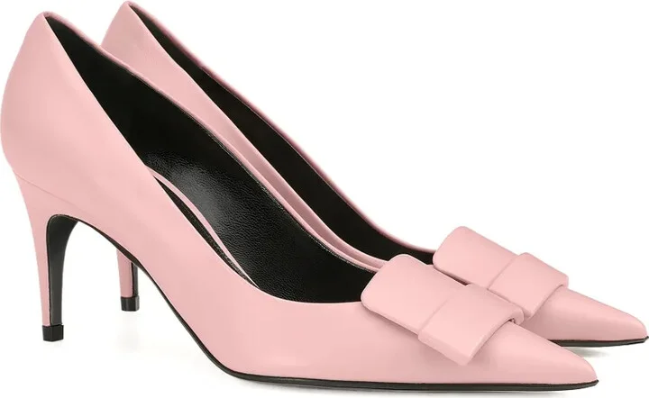 Leather Pointed-Toe Pumps - Image 2