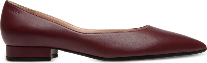 Leather Pointed-Toe Pumps