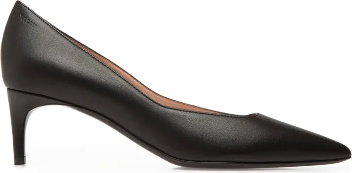 Leather Pointed-Toe Pumps