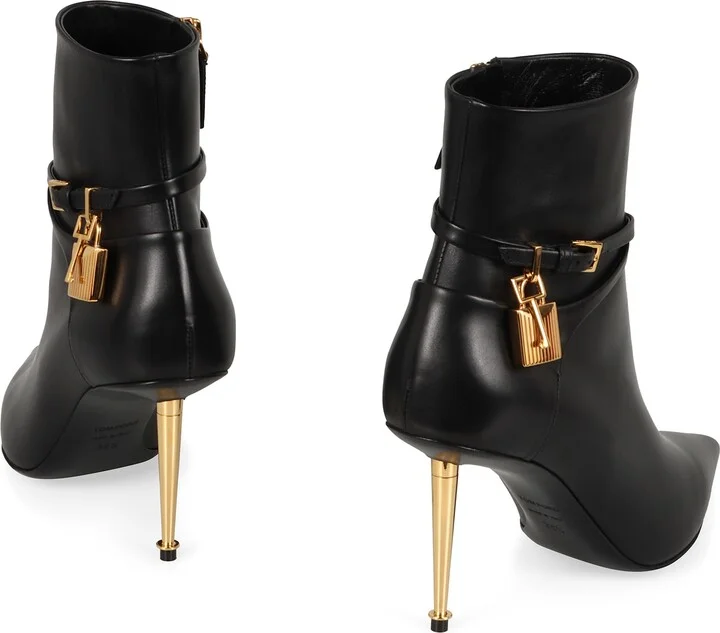 Leather Pointy Toe Ankle Boots - Image 4