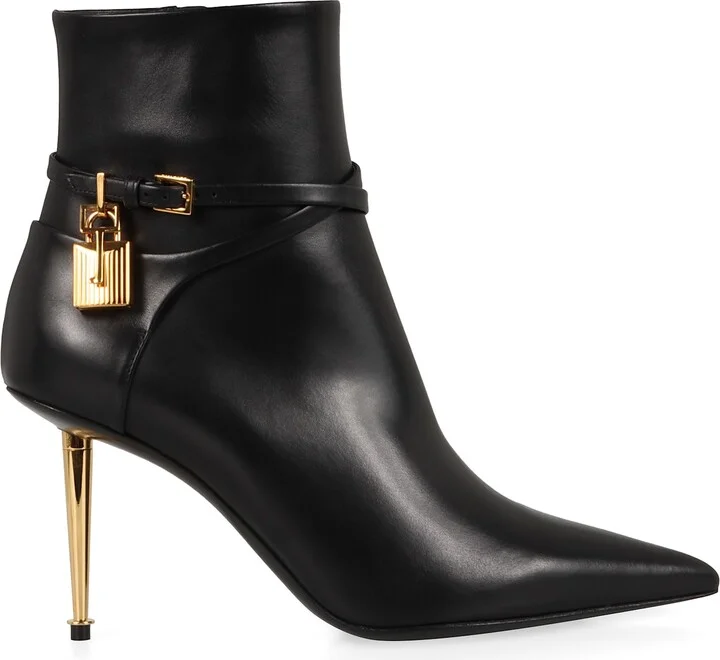 Leather Pointy Toe Ankle Boots