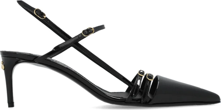 Leather Pumps, , - Black