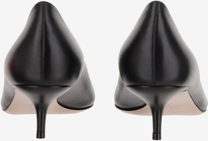 Leather Pumps With Bow - Image 4