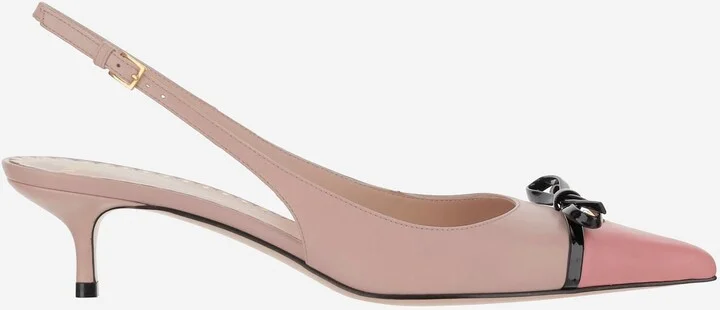 Leather Pumps With Bow
