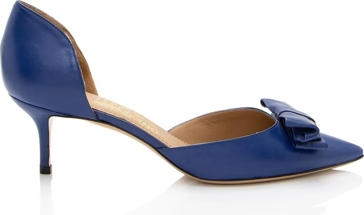Leather Rietta Bow D'Orsay Pumps