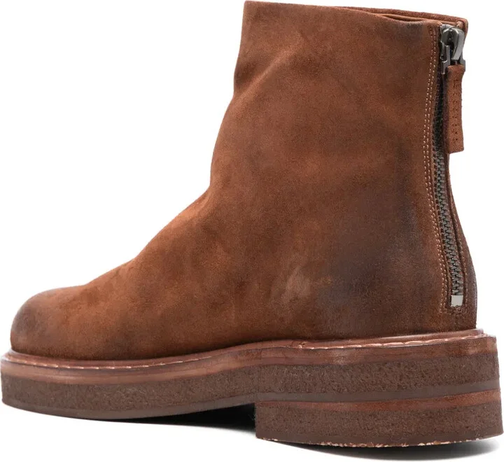 Leather Round-Toe Ankle Boots - Image 3
