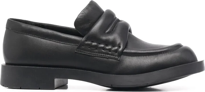 Leather Round-Toe Loafers